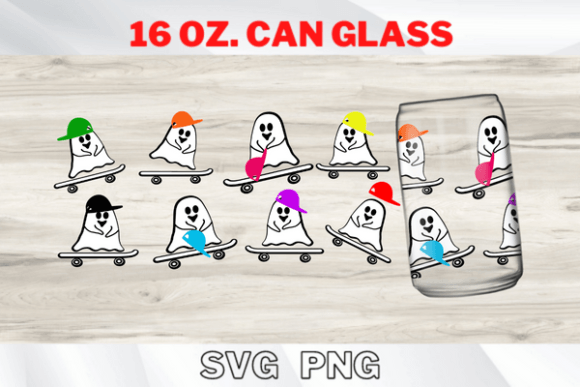 Ghost Skateboard with Cap 16Oz Can Glass Review