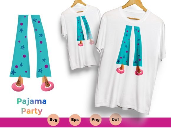 Pajama Party Kids Illustration SVG PNG Review