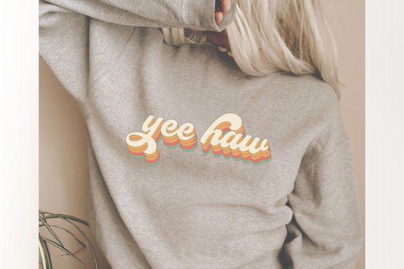 Yee Haw Svg Retro Layered Design Funny Review